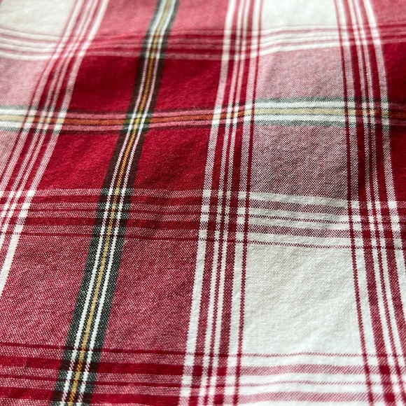 Abercrombie Short Sleeve Button Down Shirt, Red Plaid | L Boys - Picture 10 of 11